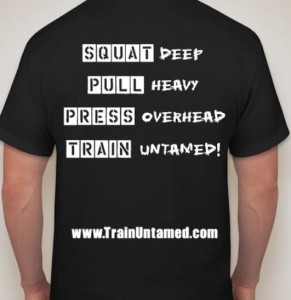 Back of Untamed Strength T-shirt